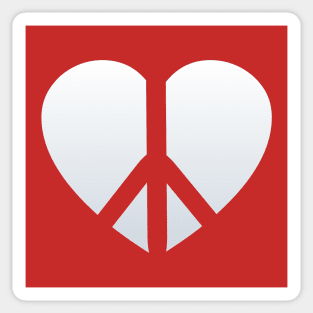 Peace Heart Sticker